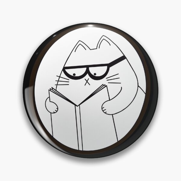 Item preview, Book cat, black and white  designed and sold by acbcesarz.