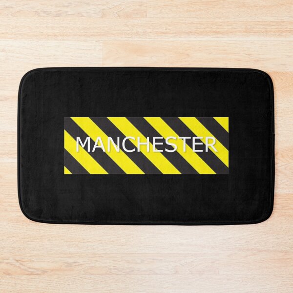 Item preview, Manchester 90s Madchester Black Yellow Retro logo designed and sold by ModSupporters.