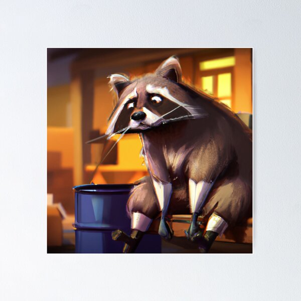 Item preview, Sad Raccoon designed and sold by zoohumanity.