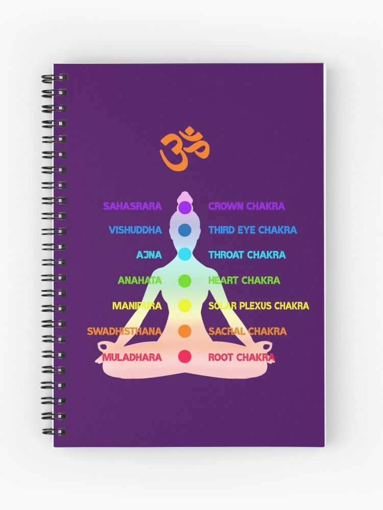 Chakras,yoga,meditation ,spiritual art Spiral Notebook for Sale