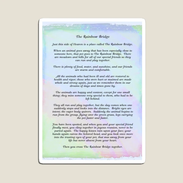 rainbow-bridge-poem-for-pet-loss-magnet-for-sale-by-tamscherck-redbubble