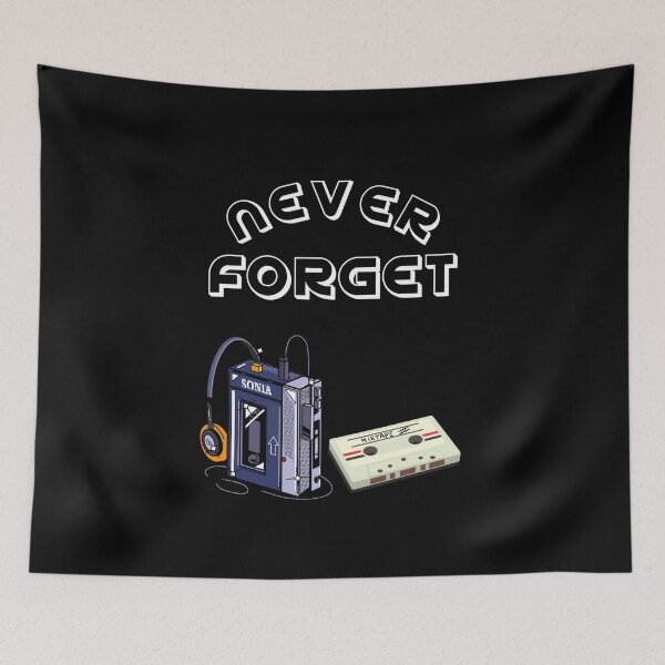Item preview, Never Forget (Personal Stereo Player & Cassette Tape) Retro designed and sold by TeesByAngelzB.