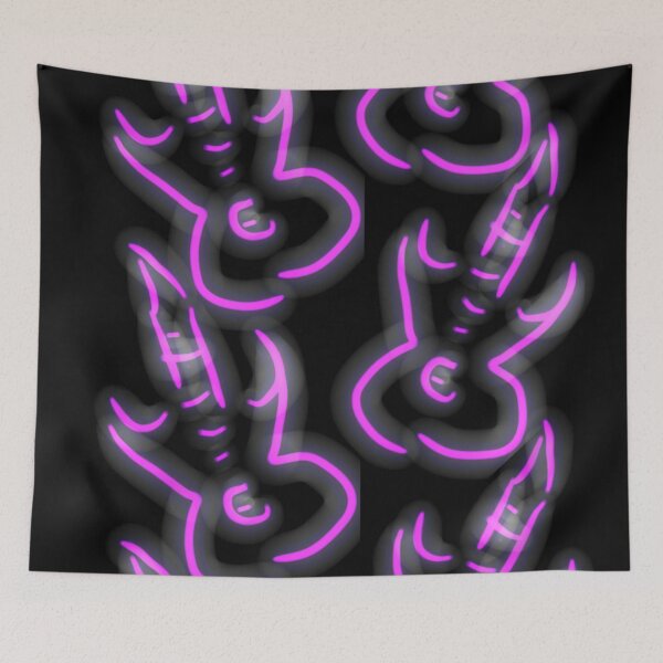 Item preview, Pink neon guitar illustration  designed and sold by WorldOfWendyArt.