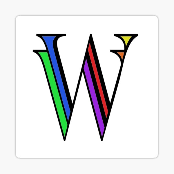 Item preview, Colorized letter W Initial  designed and sold by RemieJames.