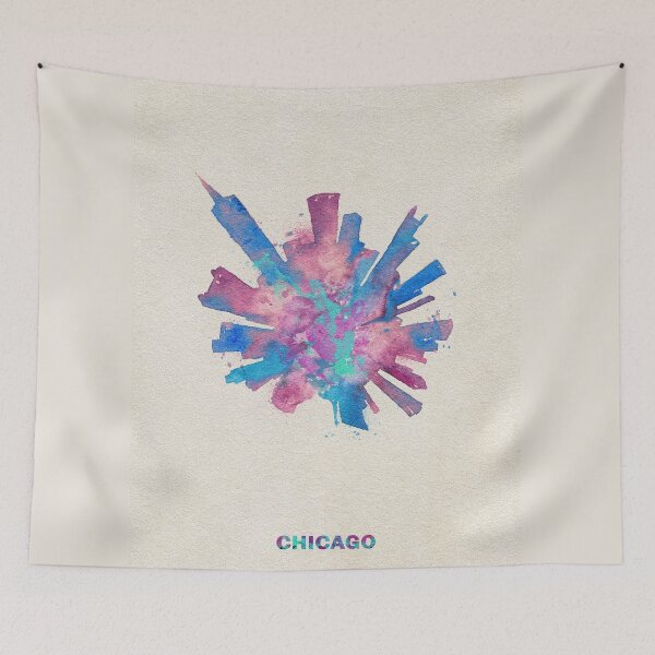 Item preview, Chicago, United States Skyround Art / Circular Panoramic Skyline Painting designed and sold by A Deniz Akerman.