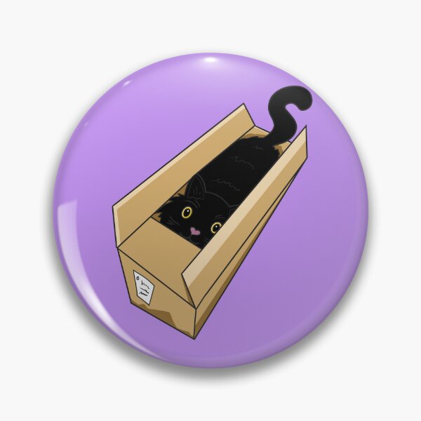 Item preview, Black Cat Hiding In Box - Cute Cat designed and sold by mikeymadness.