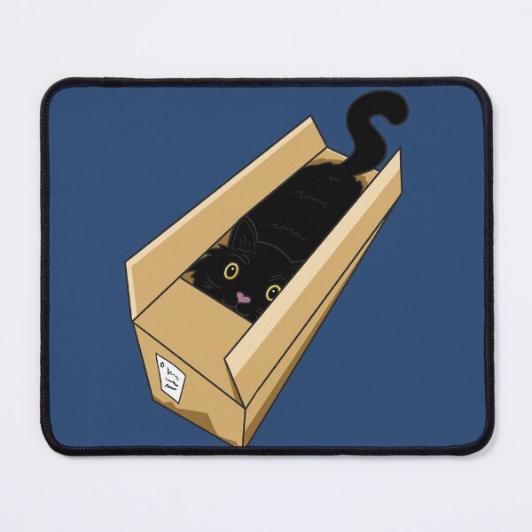 Item preview, Black Cat Hiding In Box - Cute Cat designed and sold by mikeymadness.