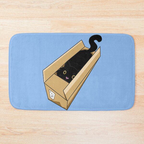 Item preview, Black Cat Hiding In Box - Cute Cat designed and sold by mikeymadness.