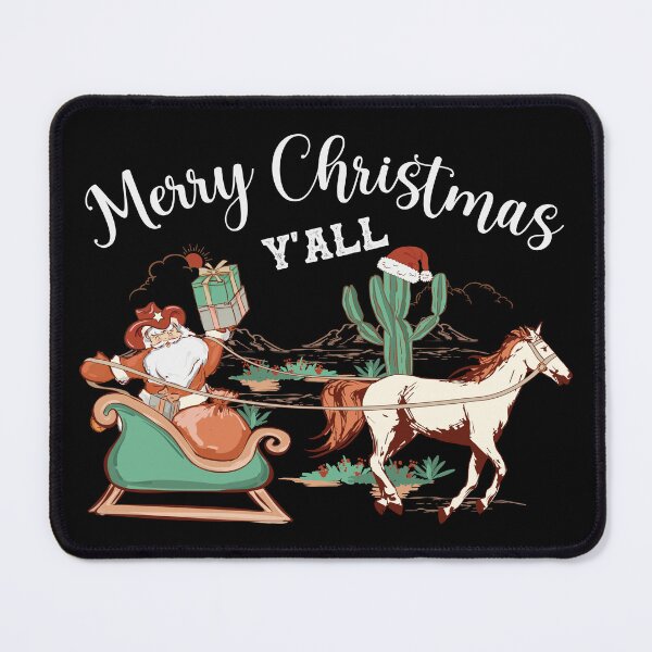 Item preview, Merry Christmas Yall - Cute Western Santa Sleigh Desert Scene designed and sold by handsoftime2020.
