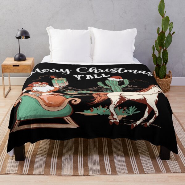 Item preview, Merry Christmas Yall - Cute Western Santa Sleigh Desert Scene designed and sold by handsoftime2020.