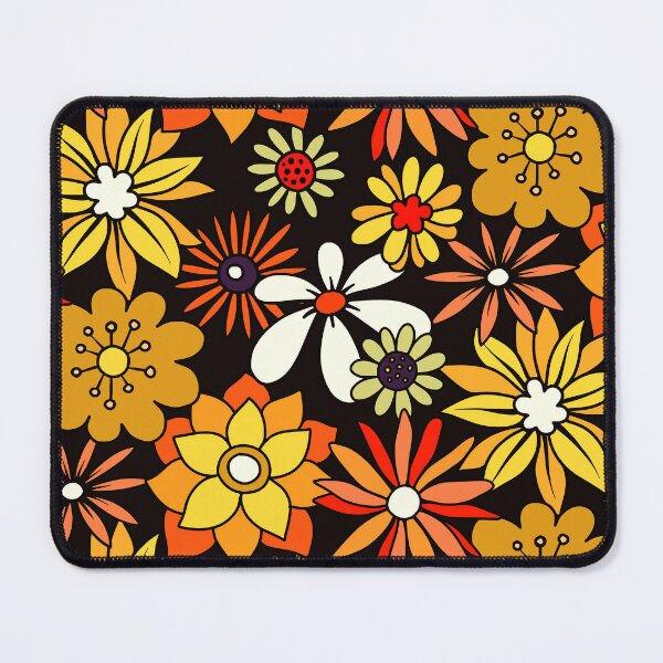 Item preview, Retro 1960's Orange, Yellow And Red Flower Pattern designed and sold by DEC02.