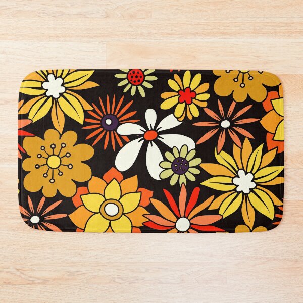 Item preview, Retro 1960's Orange, Yellow And Red Flower Pattern designed and sold by DEC02.