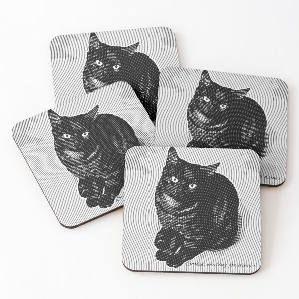 Item preview, Black tabby cat- Sookie, waiting for dinner.  designed and sold by tinytiger77.