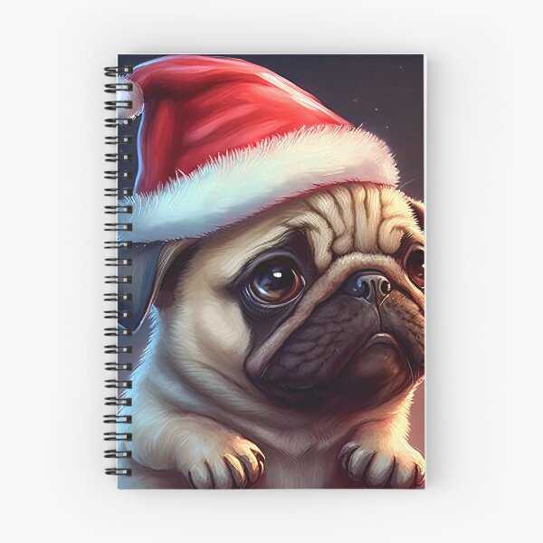 Item preview, Pug Puppy Dog Santa Claus designed and sold by MasartDesigns.