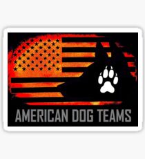 American Dog Teams Sticker
