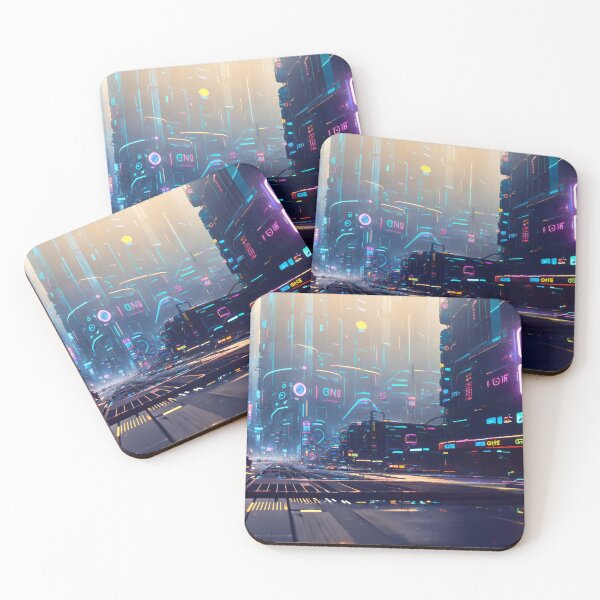 Item preview, Cyberpunk City Avenue designed and sold by Binary-Ko.