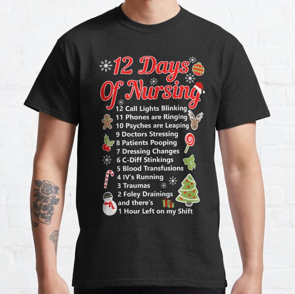 nurses 12 days of christmas shirt