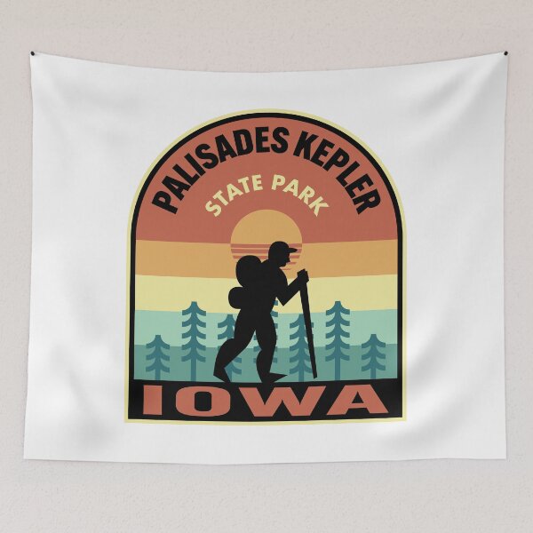 Item preview, Palisades Kepler State Park Iowa Retro Hiking designed and sold by HalpinDesign.