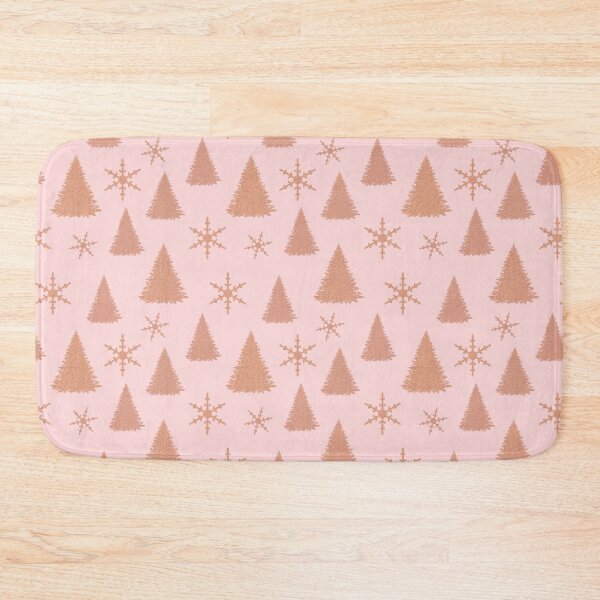 Item preview, Rose Gold Christmas Trees and Snowflakes designed and sold by Julie Erin Designs.