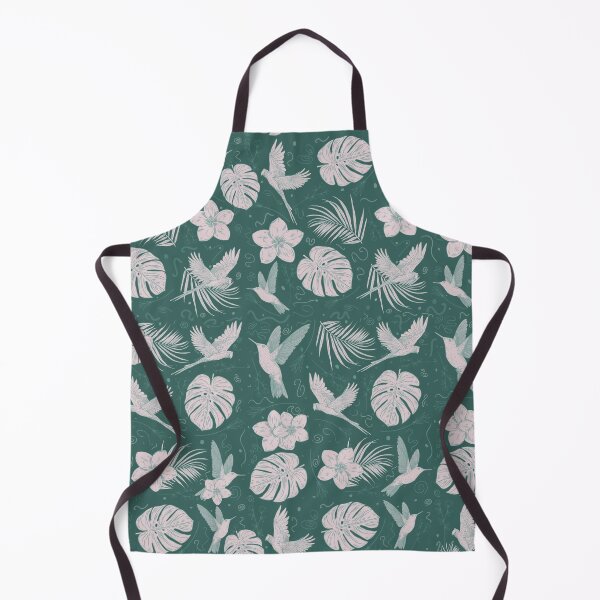 Item preview, Tropical Birds & Flora Endless Pattern Green designed and sold by quirkycounselor.