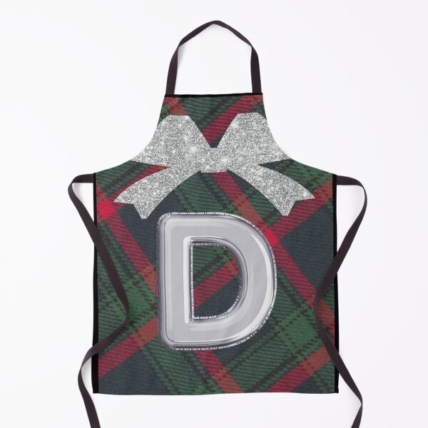 Item preview, Glorious Red and Green Plaid with  Glittering Bow and Puff Initial-D designed and sold by SunMoonBeyond.