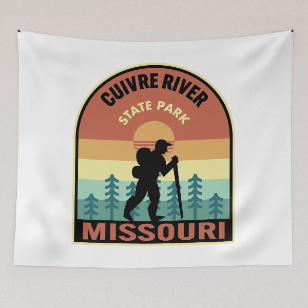 Aperçu de l'œuvre Cuivre River State Park Missouri Retro Hiking créée et vendue par HalpinDesign.