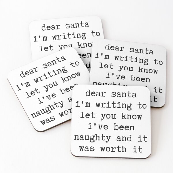 Item preview, Christmas Humor. Rude, Offensive, Inappropriate Christmas Card. Dear Santa, Naughty Santa Letter designed and sold by That Cheeky Tee.