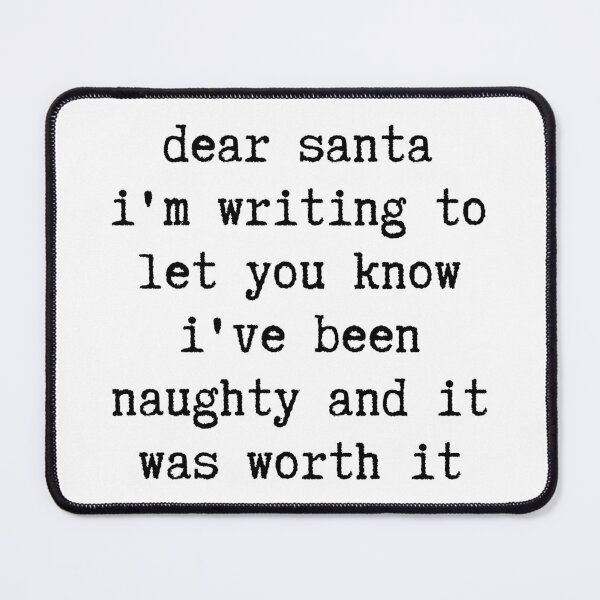 Item preview, Christmas Humor. Rude, Offensive, Inappropriate Christmas Card. Dear Santa, Naughty Santa Letter designed and sold by That Cheeky Tee.