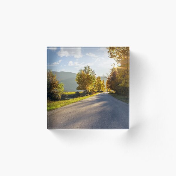 road going to mountains Acrylic Block