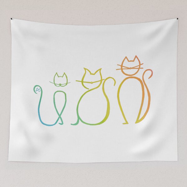 Item preview, Cat Cousins Rainbow designed and sold by Lauren Jaeger.