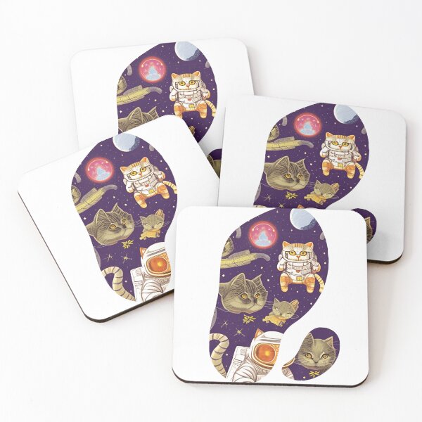 Item preview, Astronaut cats and planets  designed and sold by zheworkstudio.