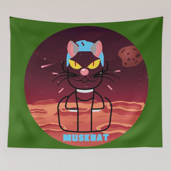 Item preview, Parody "Muskrat on Mars" Outer Space designed and sold by Write-to-Rebel.
