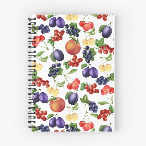 Item preview, Watercolor fruits and berries pattern designed and sold by curlyfamily.