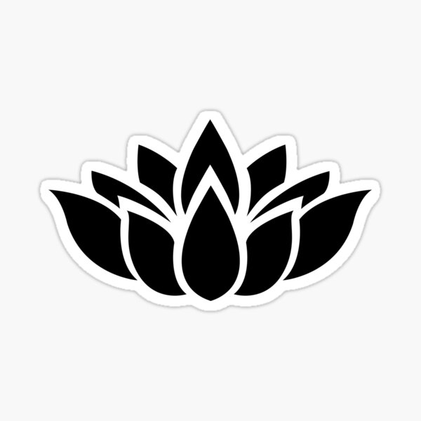 "Black Lotus Flower" Sticker for Sale by Redbubble