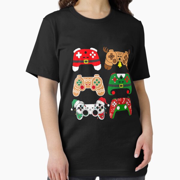 Item preview, Video Game Controller Christmas Santa Hat Gamer Boys Kids T-Shirt designed and sold by Baron-Hagen.