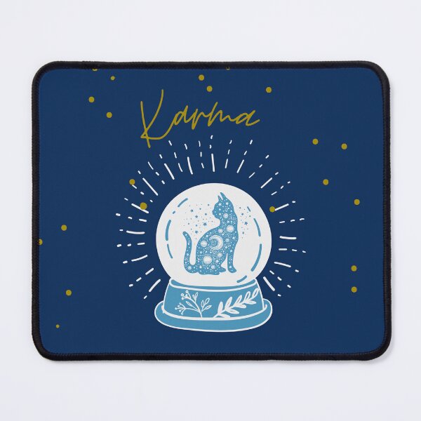 Item preview, "Karma Is A Cat" Inspired Design (Blue) designed and sold by the midnight sea shop.