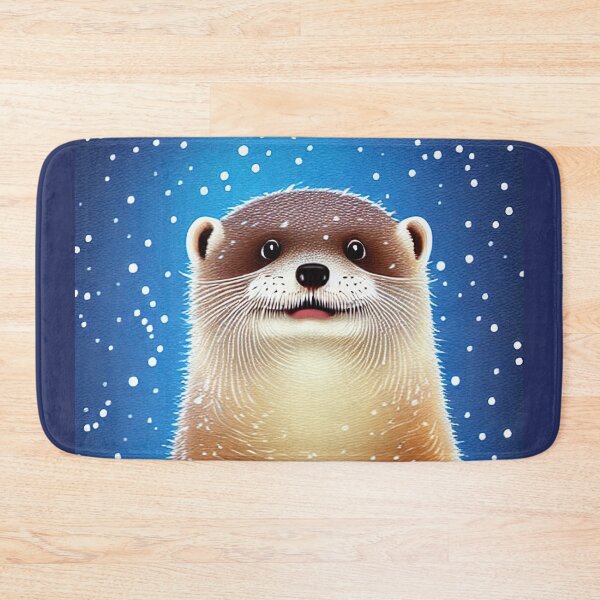 Item preview, Cute chubby otter, winter scene designed and sold by i-cottagedesign.
