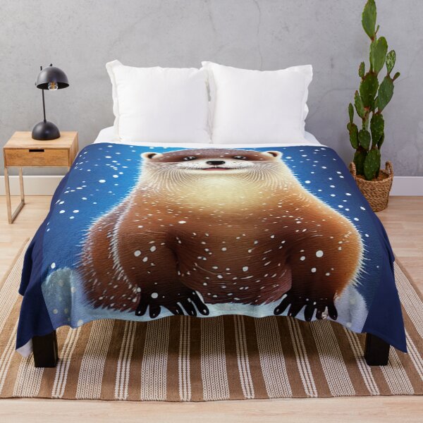 Artikelvorschau, Süßer molliger Otter, Winterszene entworfen und verkauft von i-cottagedesign.