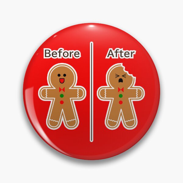 Item preview, Gingerbread man | Before&after - Ouch! designed and sold by mixMixtli.