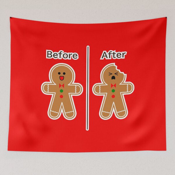 Item preview, Gingerbread man | Before&after - Ouch! designed and sold by mixMixtli.