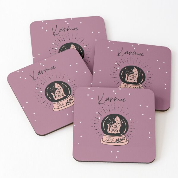 Item preview, "Karma Is A Cat" Inspired Design (Mauve) designed and sold by the midnight sea shop.