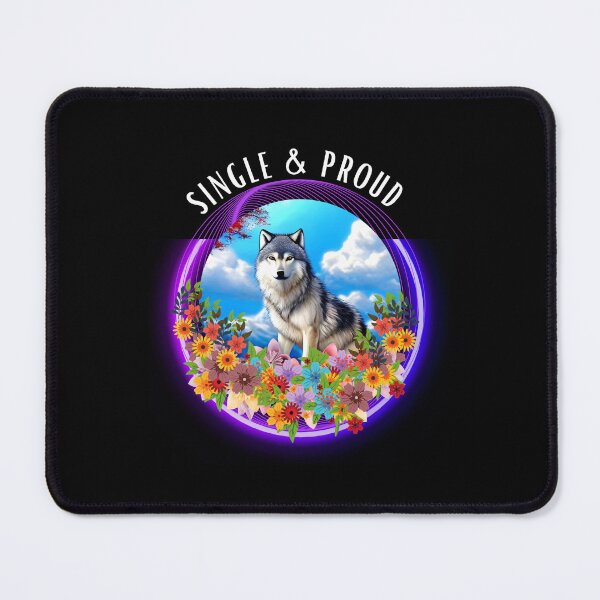 Item preview, Single and proud wolf V1 designed and sold by The Love Quill.