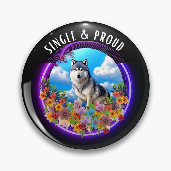 Item preview, Single and proud wolf V1 designed and sold by The Love Quill.