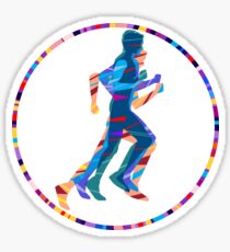 Runner in Motion Sticker