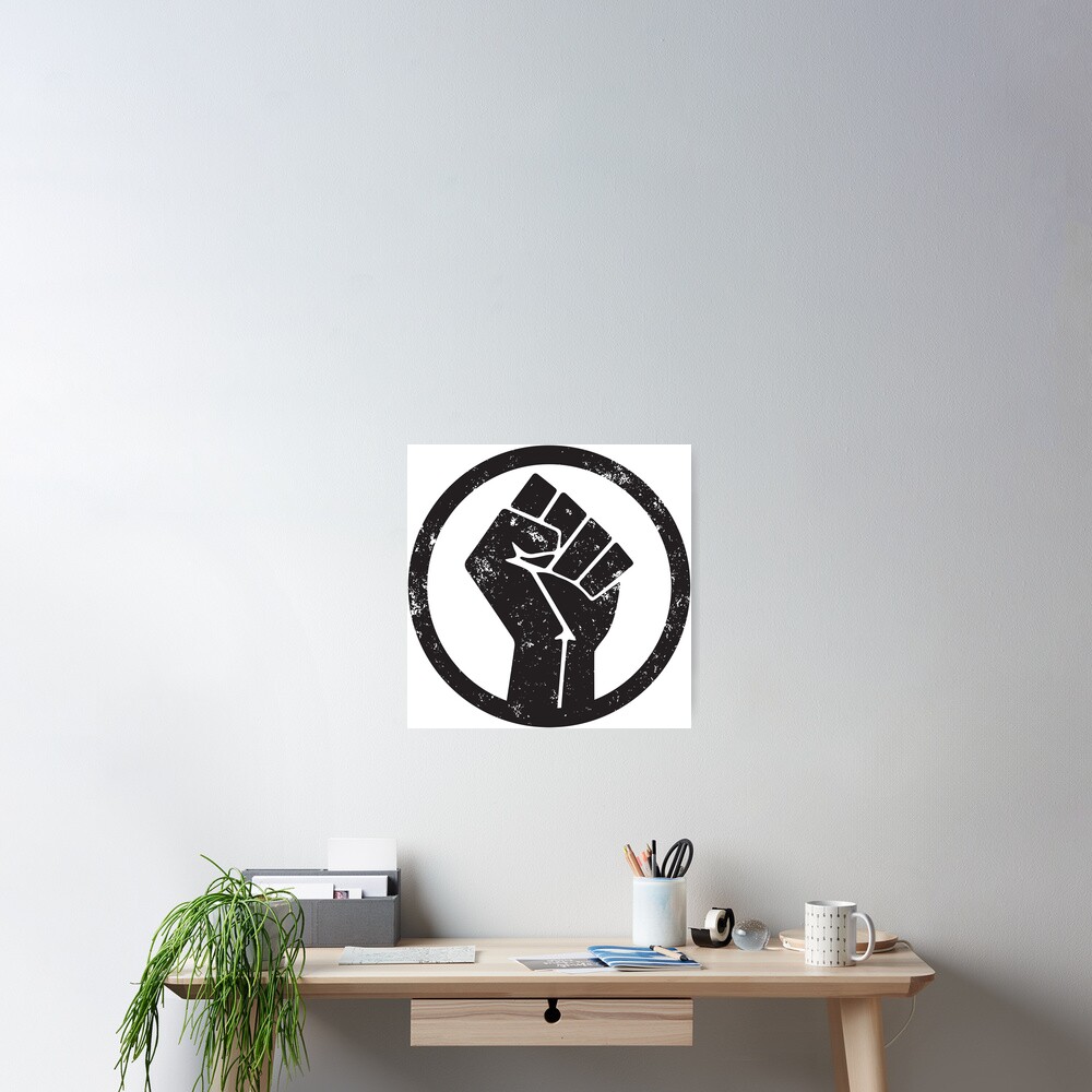 BLACK POWER RAISED FIST Poster
