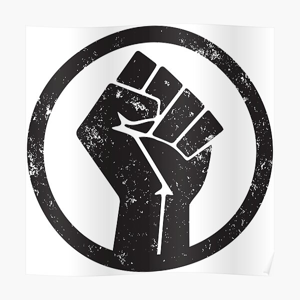 BLACK POWER RAISED FIST Poster