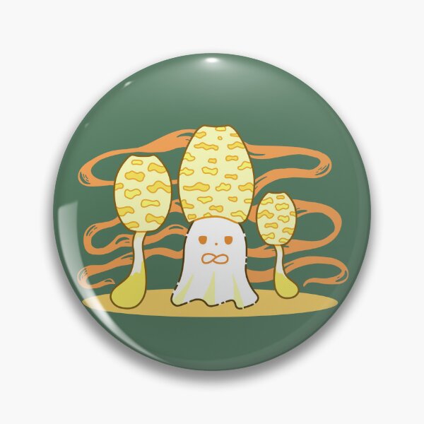 Aperçu de l'œuvre Un fantôme dans un chapeau de champignon jaune créée et vendue par Inkcapella.