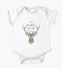I Like Big Bucks and I Cannot Lie Hunting Design One Piece - Short Sleeve