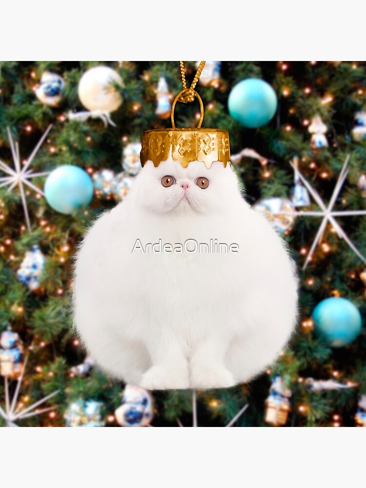 white cat christmas decoration