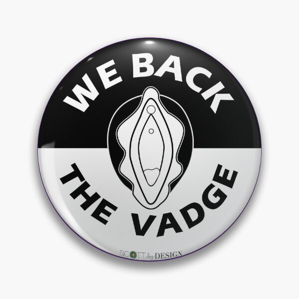Item preview, We Back The Vadge round vulvs- abortion, women's rights, pro choice designed and sold by Haley Scott.